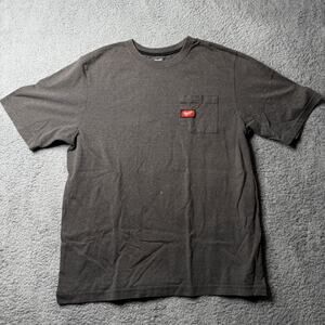 Milwaukee Work Shirt Men's XL Gray Short Sleeve